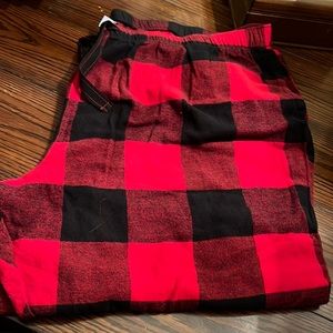 Old navy size 3X flannel jogger- red buffalo plaid